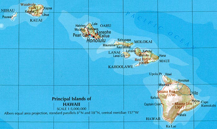 Map of Hawaii from USGS