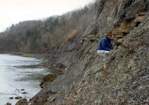 John looks at limestone